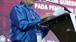 Al Haris Sambutan Setelah Penetapan sebagai Gubernur Jambi Terpilih 2025-2030. (Dok. Kominfo Provinsi Jambi)