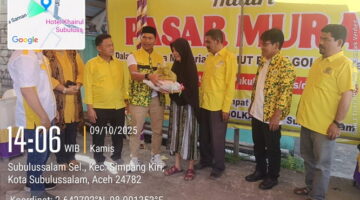 Golkar Kota Subulussalam Gelar Pasar Murah, Dorong Kepedulian Wakil Rakyat terhadap Kebutuhan Warga