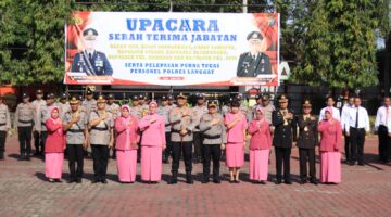 Mutasi di Polres Langkat: Sejumlah Kasat  dan Kapolsek Berganti, Personel Purna Bakti Dilepas