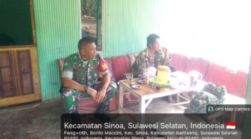 Pererat Silaturahmi, Babinsa Bonto Maccini Laksanakan Komsos di Dusun Ponrombo