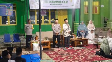 Kapolsek Blangkejeren Wakili Kapolres Gayo Lues Hadiri Peringatan Isra’ Mi’raj, Serahkan Bantuan Sembako untuk Pesantren