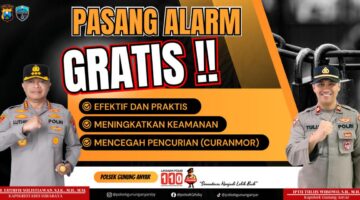 Ambil Langkah Preventif Polsek Gunung Anyar Pasang Alarm Gratis Untuk Warga