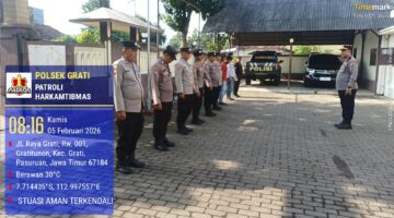 situasi kamtibmas yang tentram dan kondusif terus dilakukan Polsek grati