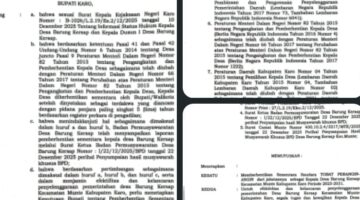 Kepala Desa Barung Kersap Di Non Aktifkan Bupati Karo,Di Duga Terjerat Hukum. 