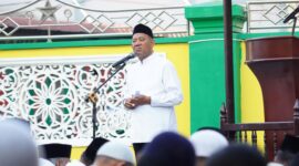 Dokumentasi Foto Bupati Langkat H.Syah Afandin Sholat Idul Fitri di Kecamatan Babalan Brandan 1447 Hijriyah 