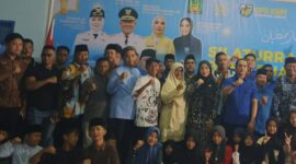 Dokumentasi Foto Pemberian Bingkisan Paket Puluhan Anak Yatim-piatu di Sekretariat DPD KNPI Kabupaten Langkat Rabu( 18/3/2026)