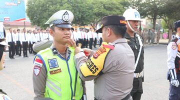 Mudik Aman Keluarga Bahagia, Kapolres Aceh Tenggara Pimpin Apel Gelar Pasukan Ops Ketupat 2026