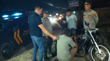 Polsek Indrapura gelar patroli malam, antisipasi balap liar dan kejahatan jelang Ramadhan