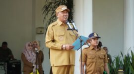 Dokumentasi Foto Kegiatan Apel di Halaman Kantor Bupati Langkat Senin (30 /3/2026)