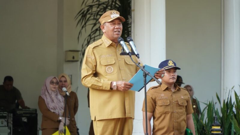 Dokumentasi Foto Kegiatan Apel di Halaman Kantor Bupati Langkat Senin (30 /3/2026)