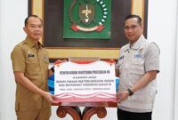 Dokumentasi Foto Penyerahan Bantuan dari Presiden RI Prabowo Subianto Bersama Sekda Kabupaten Langkat H.Amril