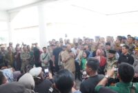 Dokumentasi Foto Kegiatan Perwakilan Forkopimda Mendengarkan Keluhan Masyarakat Tanjung Pura,Padang Tualang Terdampak Banjir di Alun - alun Stabat Senin(21/4/2026)