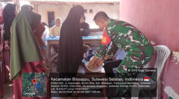 Babinsa Bonto Rita Dampingi Kegiatan Posyandu, Warga Antusias Ikuti Pelayanan Kesehatan