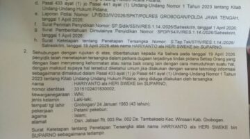 Tiktokers Heri Sweke Resmi Ditetapkan Tersangka oleh Satreskrim Polres Grobogan 