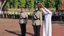 Dokumentasi Foto Sertijab Wakapolres Langkat dari Kompol Husnul ke Kompol Vivin di  Lapangan Janunaraga Mapolres Langkat Rabu (22/4/2026)