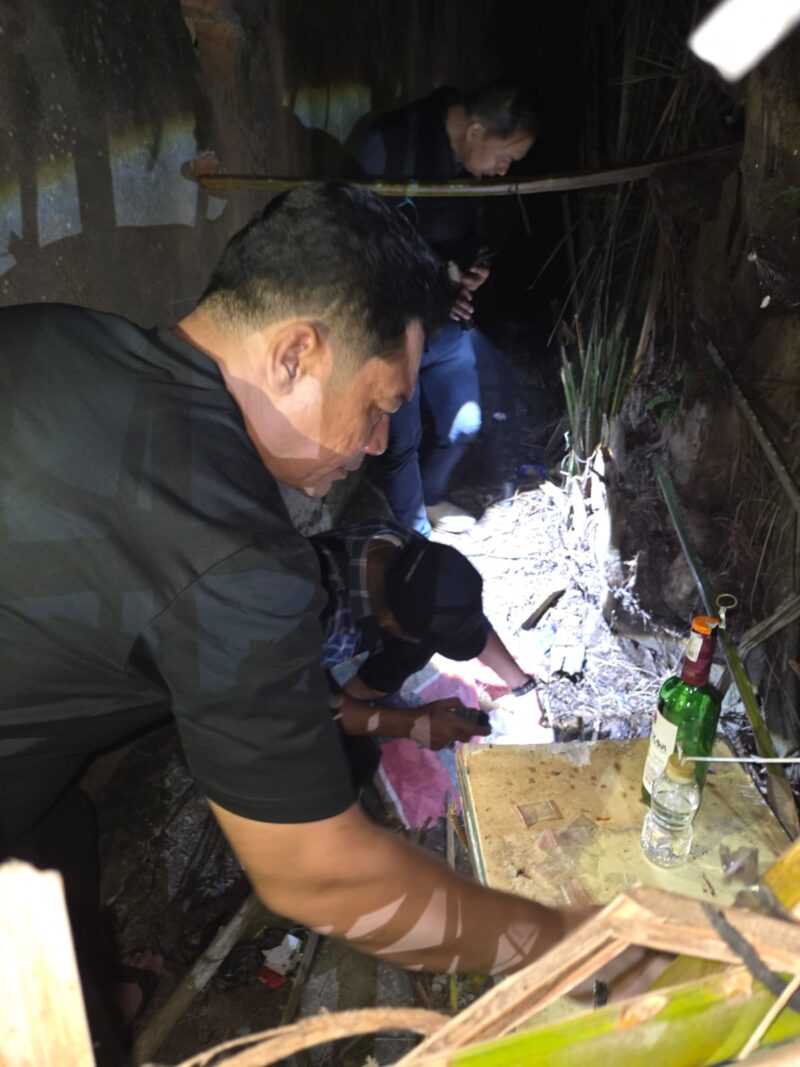 Dokumentasi Foto Kegiatan Penelusuran Terduga Barak  Sabu di Hinai 