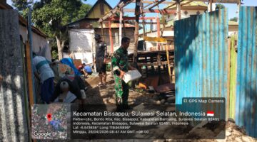 Aksi Nyata Babinsa, Karya Bakti di Bonto Rita Berjalan Aman dan Lancar