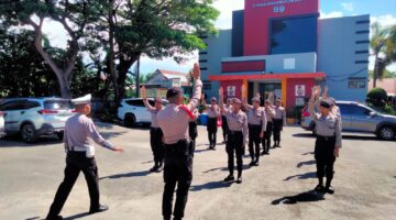 Polres Bantaeng Gembleng Siswa Latja Diktuba dengan 12 Gerakan Pengaturan Lalu Lintas