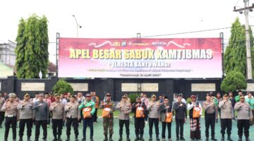 Apel Besar Sabuk Kamtibmas 2026 Polresta Banyuwangi Satukan Elemen Masyarakat Jaga Keamanan