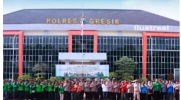 Polres Gresik Gelar Apel Besar Sabuk Kamtibmas, Elemen Masyarakat Diajak Jaga Kondusivitas Daerah