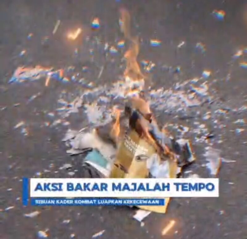 Dokumentasi Foto Protes Pemberitaan Surya Paloh Ormas Kombat Membakar Majalah Tempo di Balai Kota Depan Kantor Pos Medan Kamis (16/4/2026)