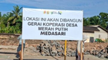 Tulang Bawang – Pelaksanaan proyek pembangunan Gerai Koperasi Desa Merah Putih di wilayah Medasari mulai menuai pertanyaan dari warga setempat