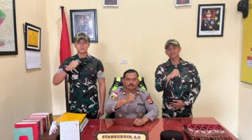 Kapolsek Blangkejeren Sampaikan Terima Kasih atas Dedikasi TNI dalam Mendukung Keamanan di Wilayah Hukum Polres Gayo Lues