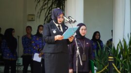 Dokumentasi Foto Upacara Otoda di Kantor Bupati Langkat di Pimpin oleh Wakil Bupati Tiorita 