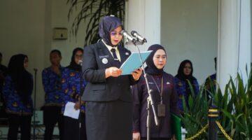 Dokumentasi Foto Upacara Otoda di Kantor Bupati Langkat di Pimpin oleh Wakil Bupati Tiorita 