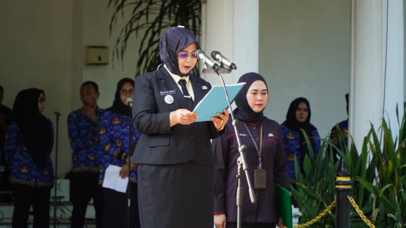 Dokumentasi Foto Upacara Otoda di Kantor Bupati Langkat di Pimpin oleh Wakil Bupati Tiorita 