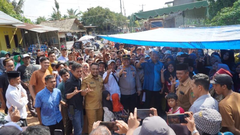 Dokumentasi Foto Kegiatan Bupati Langkat Mendengarkan Keluhan Masyarakat Desa Kwala Air Hitam Kecamatan Selesai Bersama Forkopimcam