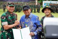 Dokumentasi Foto Kegiatan Bupati Langkat Syah Afandin Bersama Pangdam I Bukit Barisan Tutup TMMD ke 128 di Kecamatan Gebang