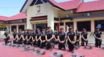 Personel Ex Brimob di Polres Bantaeng Latih PHH Para Siswa Latja SPN Polda Sulsel