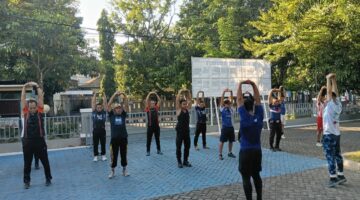 Tingkatkan Kebugaran Saat Bertugas, Satpam BRI Branch Office Bantaeng Rutin Melaksanakan Olahraga dan Senam