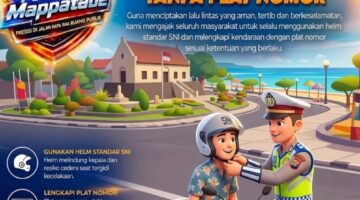 Ciptakan Lalu Lintas Aman, Satlantas Polres Bantaeng Sosialisasikan Keselamatan Berkendara