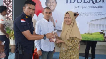 Dokumentasi Foto Kegiatan Dinas Lingkungan Hidup dan Forkopimcam Kecamatan Hinai Sebar Hewan Qurban di Lapas Kelas' II Narkotika Kabupaten Langkat 