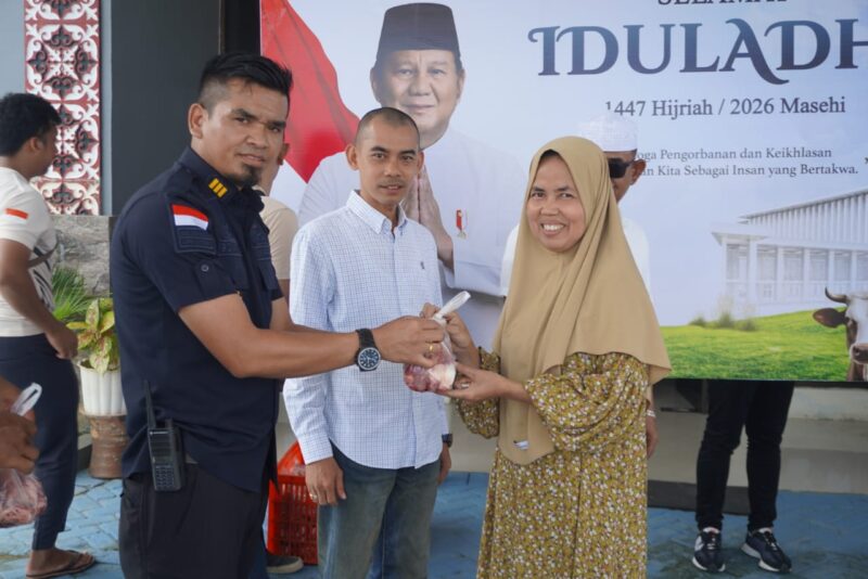 Dokumentasi Foto Kegiatan Dinas Lingkungan Hidup dan Forkopimcam Kecamatan Hinai Sebar Hewan Qurban di Lapas Kelas' II Narkotika Kabupaten Langkat 