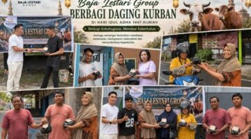 Tahun Kelima, Baja Lestari Group Kembali menyembelih Hewan Kurban di Momentum Idul Adha 1447 H