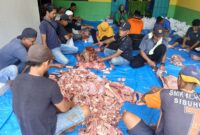Dokumentasi Foto Kegiatan Pemotongan Hewan Qurban di Kantor Sekretariat BAZNAS Kabupaten Langkat Kamis (28/5/2026)