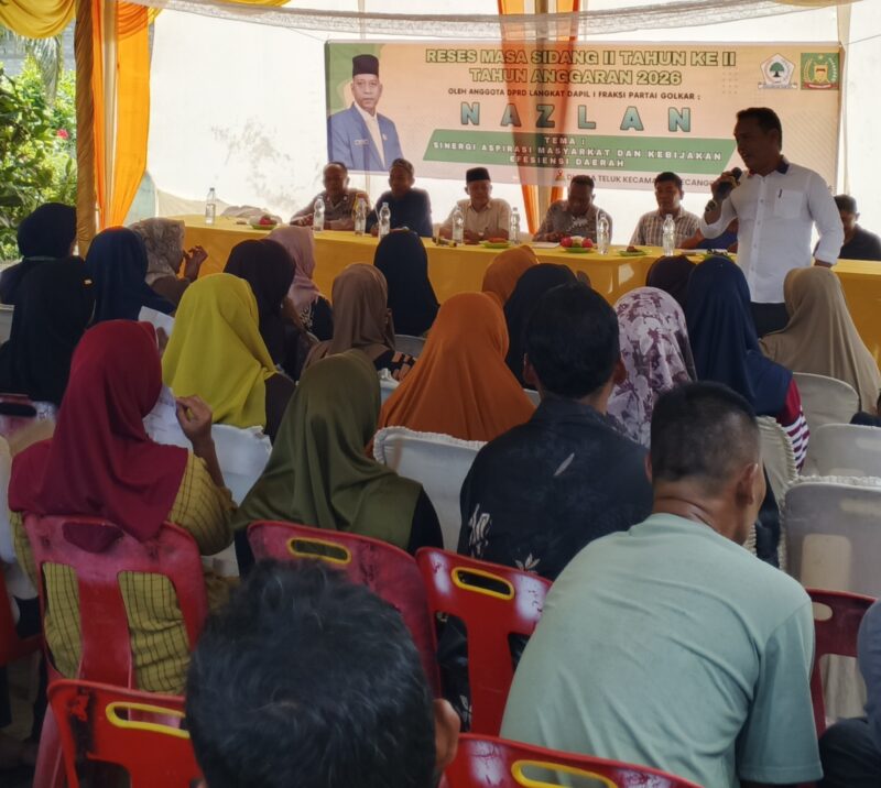 Dokumentasi Foto Kegiatan Reses Anggota DPRD Kabupaten Langkat Fraksi Golkar Nazlan di Desa Teluk Dusun Lubuk Rotan 