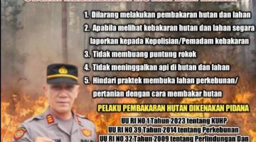 Polsek Bukit Tusam Gencarkan Edukasi Pencegahan Karhutla, Warga Diajak Kelola Lahan Tanpa Pembakaran