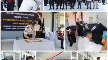 Serentak Se-Indonesia, Lapas Kupang Gelar Apel dan Ikrar Pemasyarakatan Bersih dari HP Ilegal, Narkoba, dan Penipuan