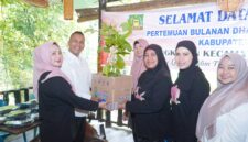 Dokumentasi Foto Kegiatan Ketua PKK Kabupaten Langkat Bersama DWP di Eko Wisata Tangkahan