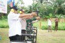 Dokumentasi Foto Kegiatan Bupati Langkat H Syah Afandin di HUT Bhayangkara ke - 80 Bersama Forkopimda Menembak Gembira 