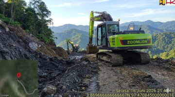HK Berhasil Buka Akses Tetumpun, Jalan Nasional Gayo Lues Kini Sudah Bisa Dilintasi