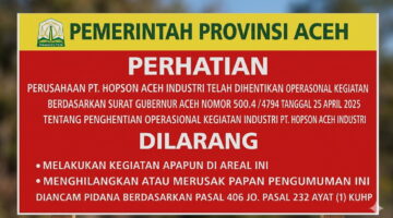 Pabrik Tetap Mengepul Meski Dilarang Beroperasi, Wibawa Pemerintah Dipertanyakan di Kasus PT Hopson Aceh Industri