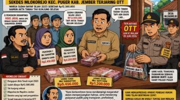 WAKA DPC MADAS SEDARAH KABUPATEN JEMBER DAMPINGI WARGA, SEKDES MLOKOREJO DIDUGA LAKUKAN PUNGLI PENGURUSAN AKTA TANAH