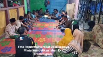 Masyarakat Desa Srikayu Meminta APH Usut Tuntas Dugaan Pengelapan Lahan Eks Transmigrasi 