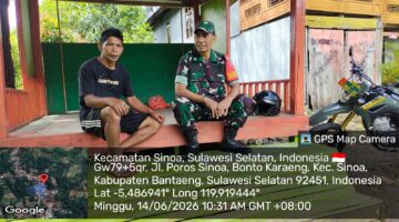 Dekat dengan Rakyat, Babinsa Bonto Karaeng Sambangi Warga Binaan di Tombolo Eja