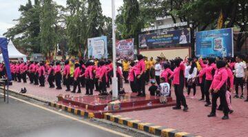 Libatkan Masyarakat, Polres Bantaeng Gelar Jalan Santai dan Senam Bersama